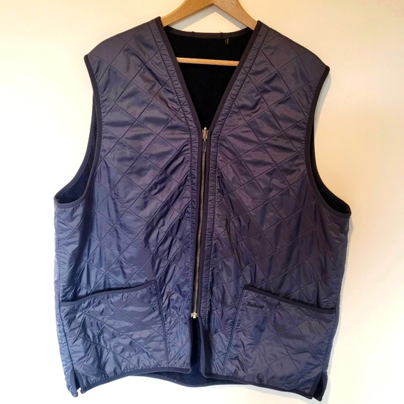 Barbour Other - Barbour Men's Navy Quilted Gilet Full Zip Vest Size XXL